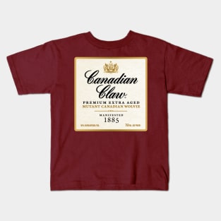 Canadian Claw Wolverine Whiskey Kids T-Shirt